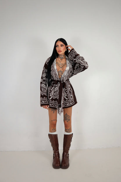Cardigan Perù - Marrone