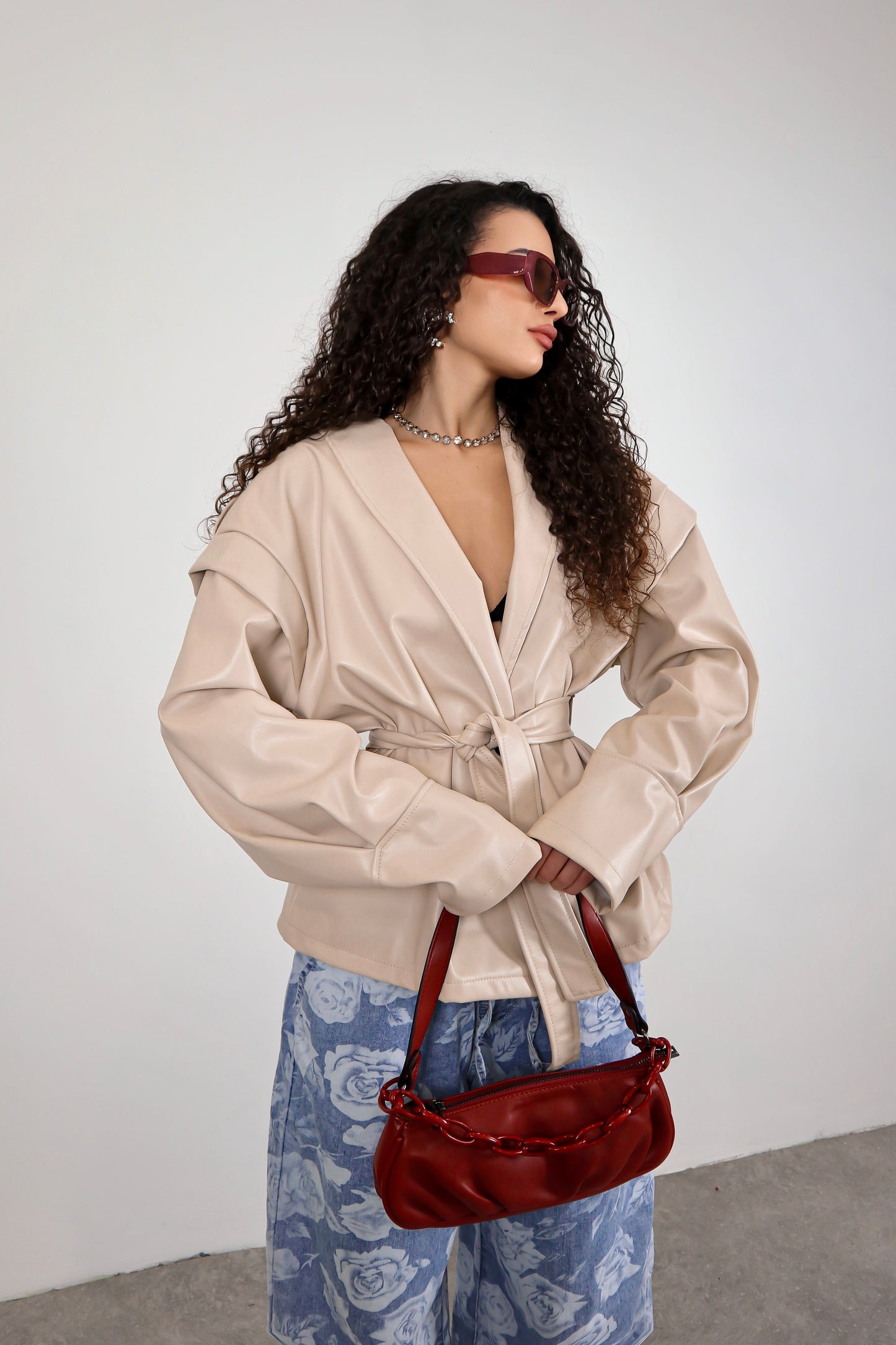 Giacca Ecopelle Mirabel - Beige