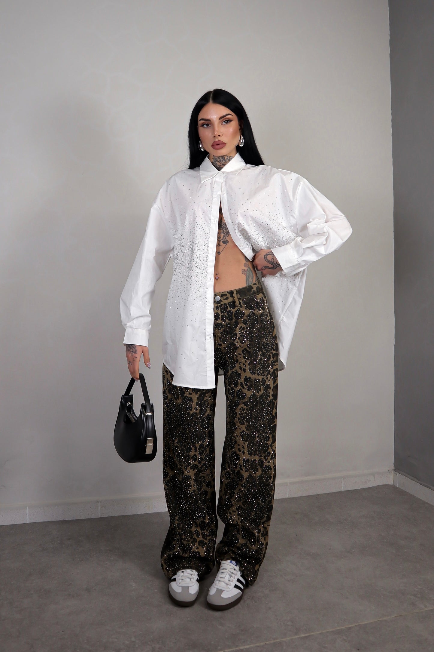 Jeans Maculato Strass