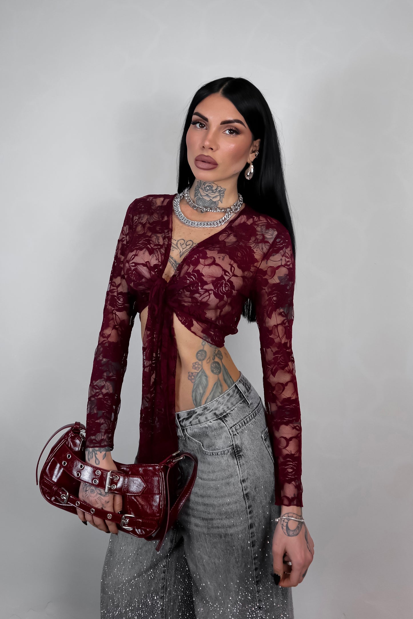 Top Coprispalle Pizzo - Bordeaux