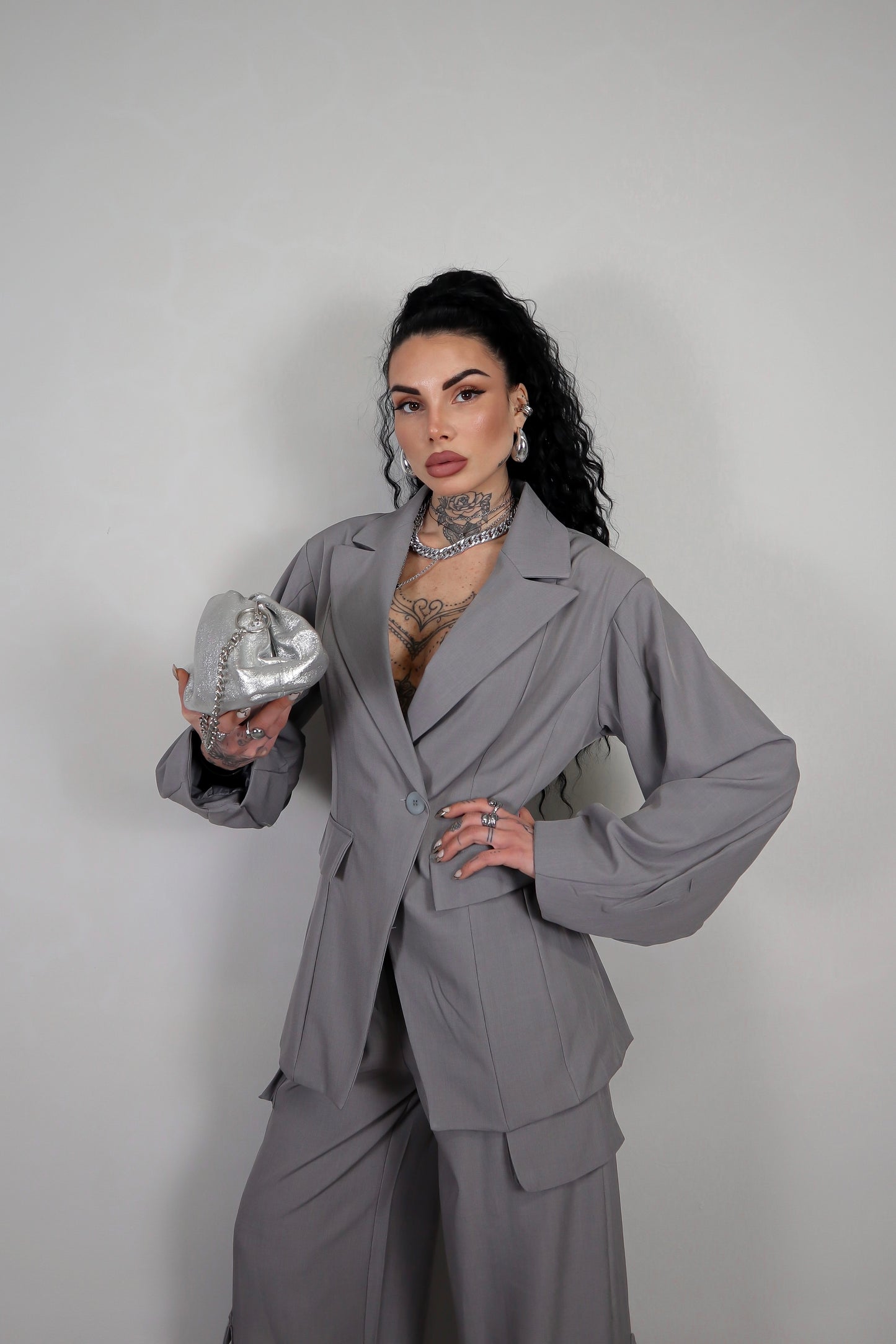 Tailleur Cargo - Grigio