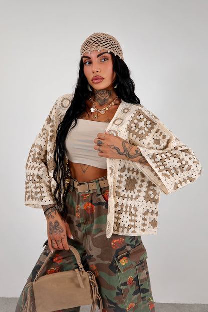 Cardigan Moai - Cappuccino