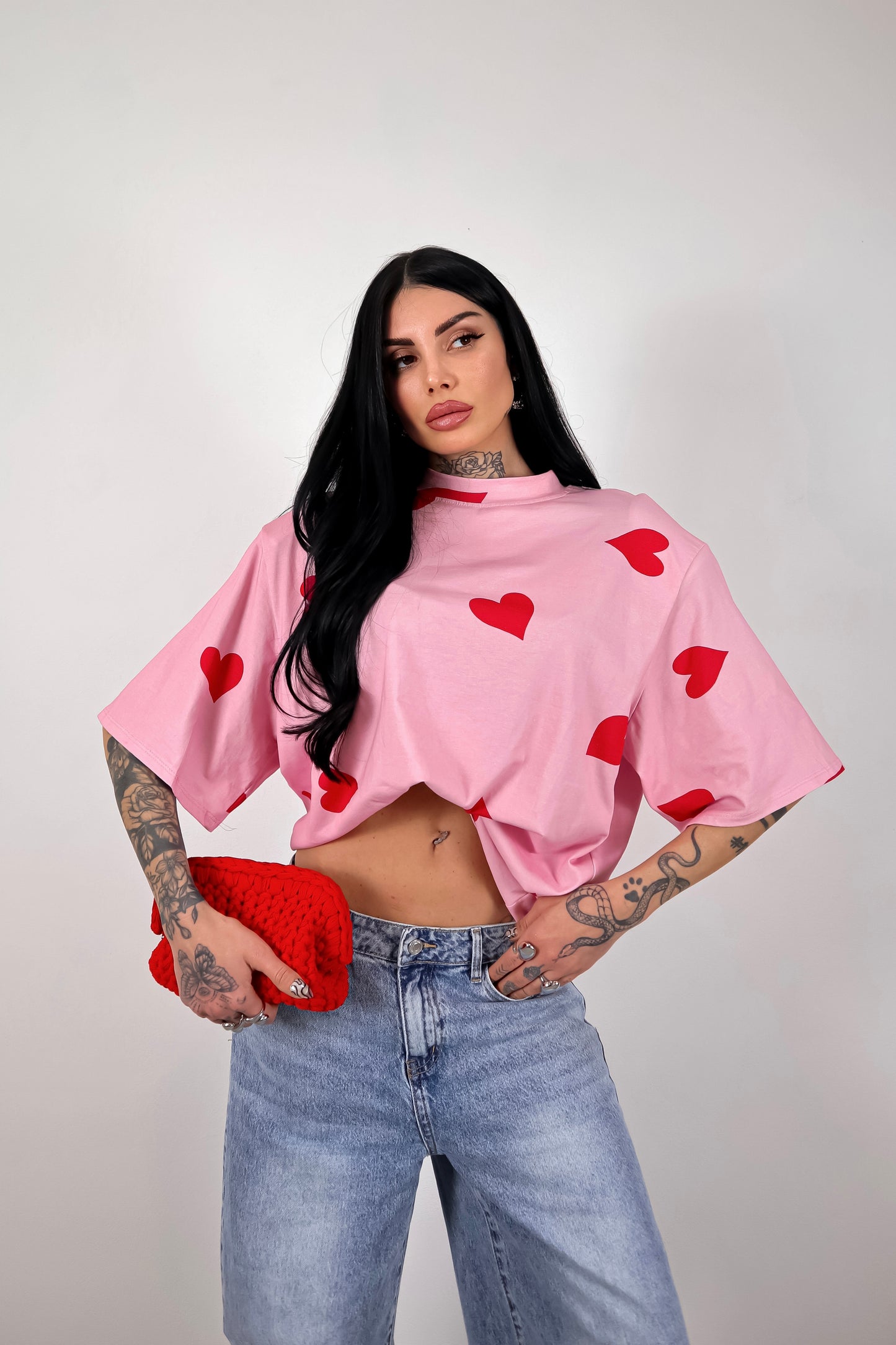 T-Shirt Cuori - Rosa