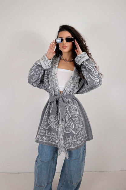 Cardigan Perù - Grigio