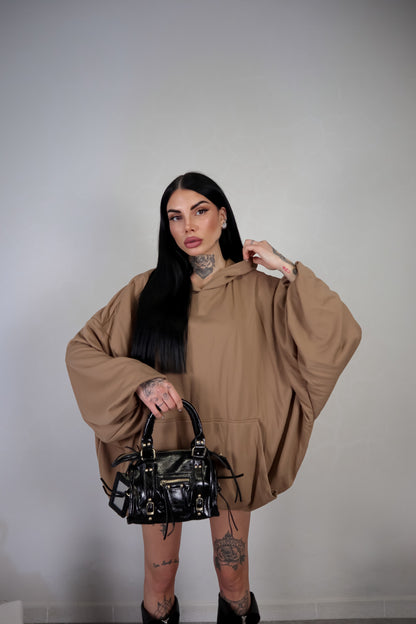 Abito Felpa Overall - Camel
