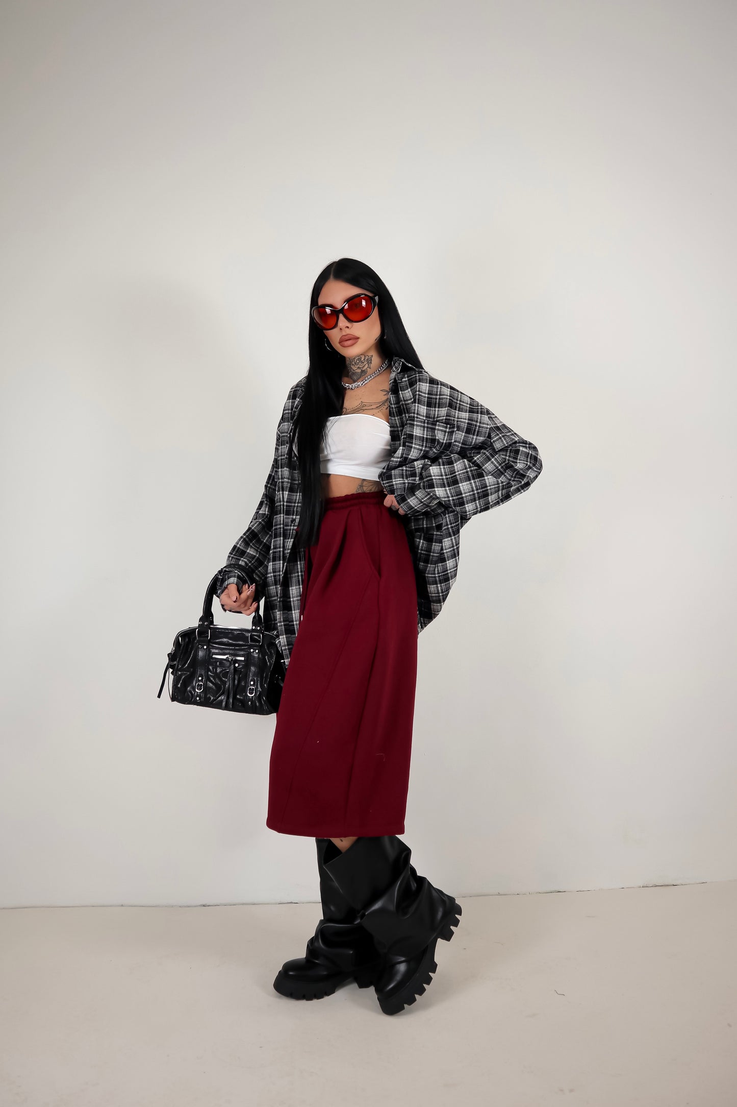 Bermuda Tuta Baggy - Bordeaux
