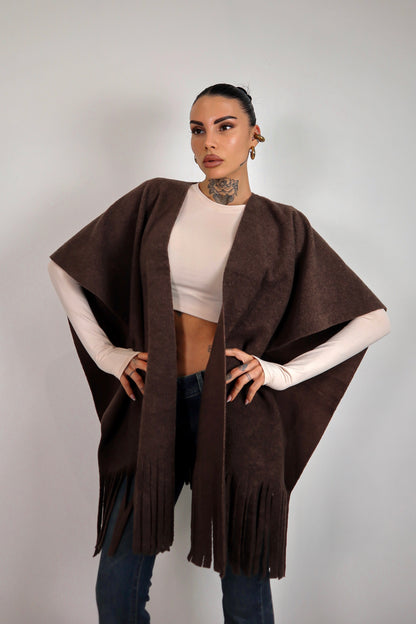 Poncho Indian - Marrone