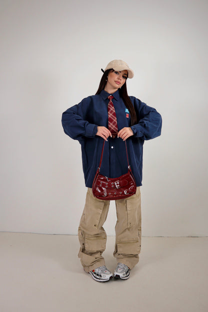 Camicia Scamosciata College - Blue