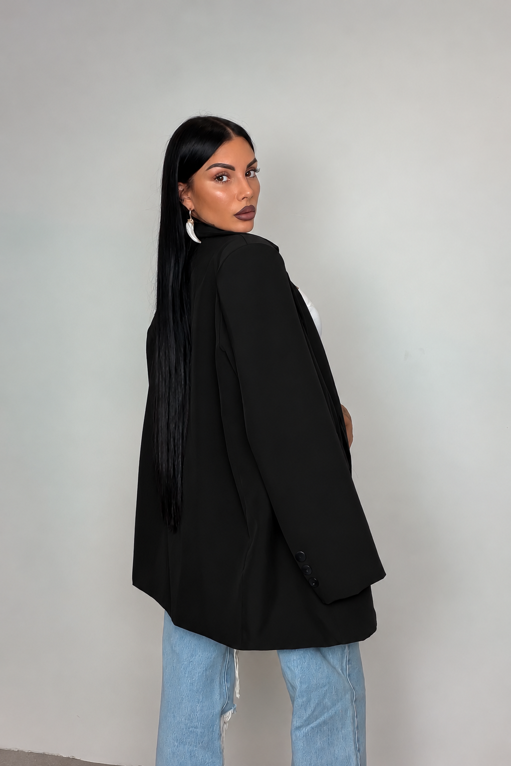 Blazer Maxi - Nero