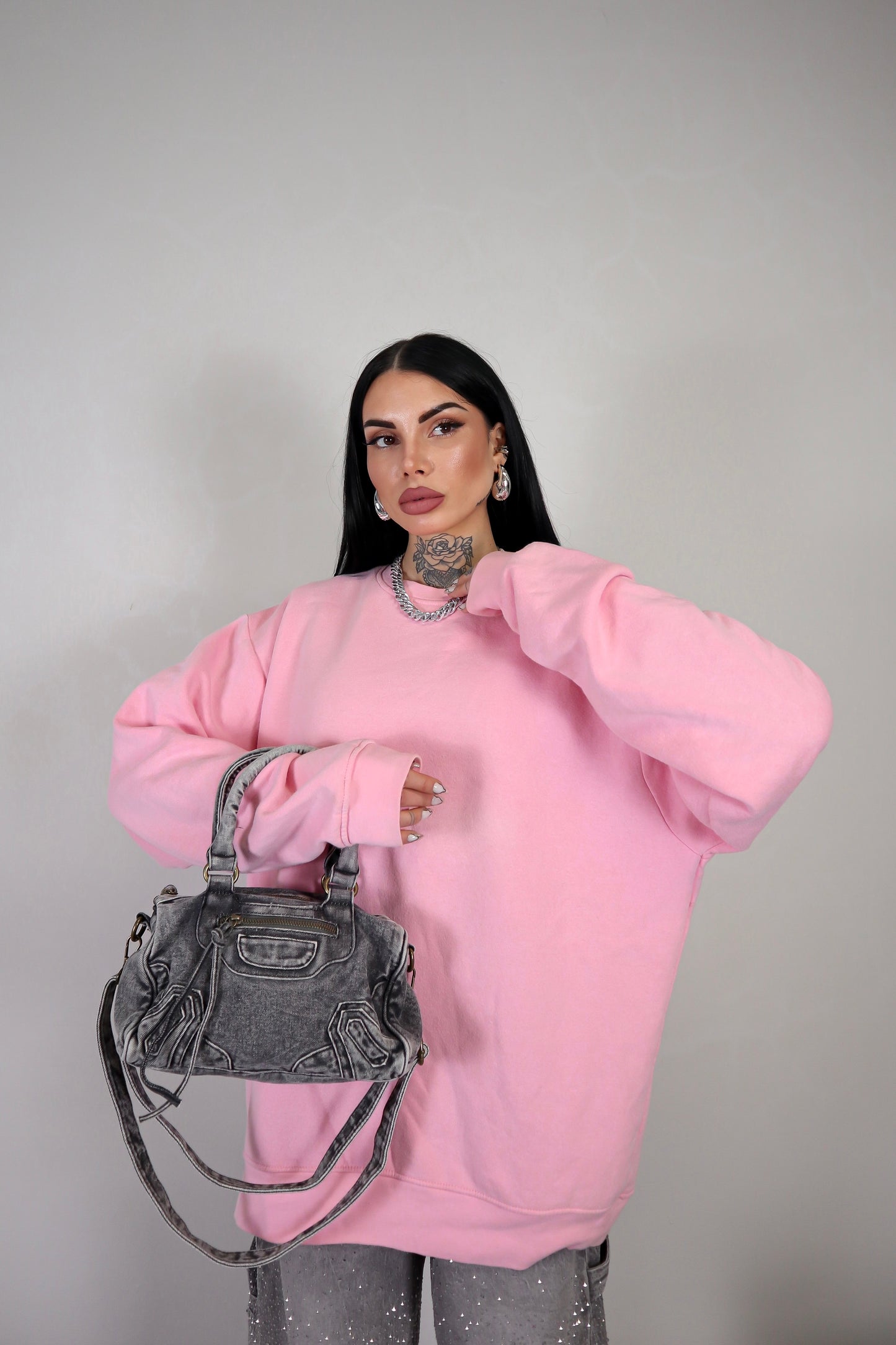 Felpa Unisex Oversize - Rosa