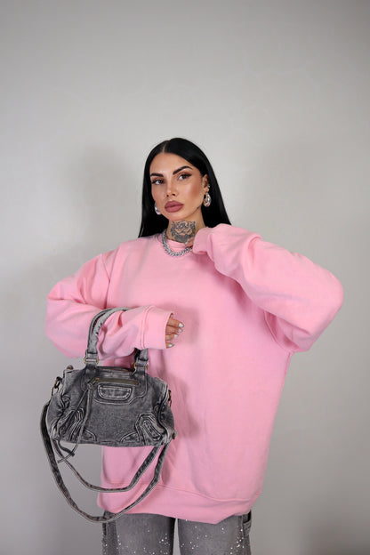 Felpa Unisex Oversize - Rosa
