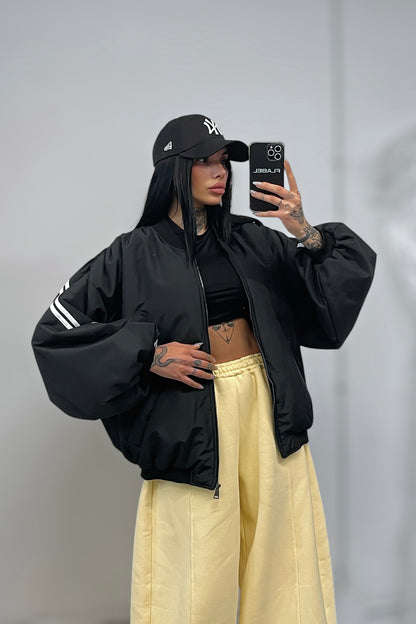 Bomber Oversize Sporty - Nero