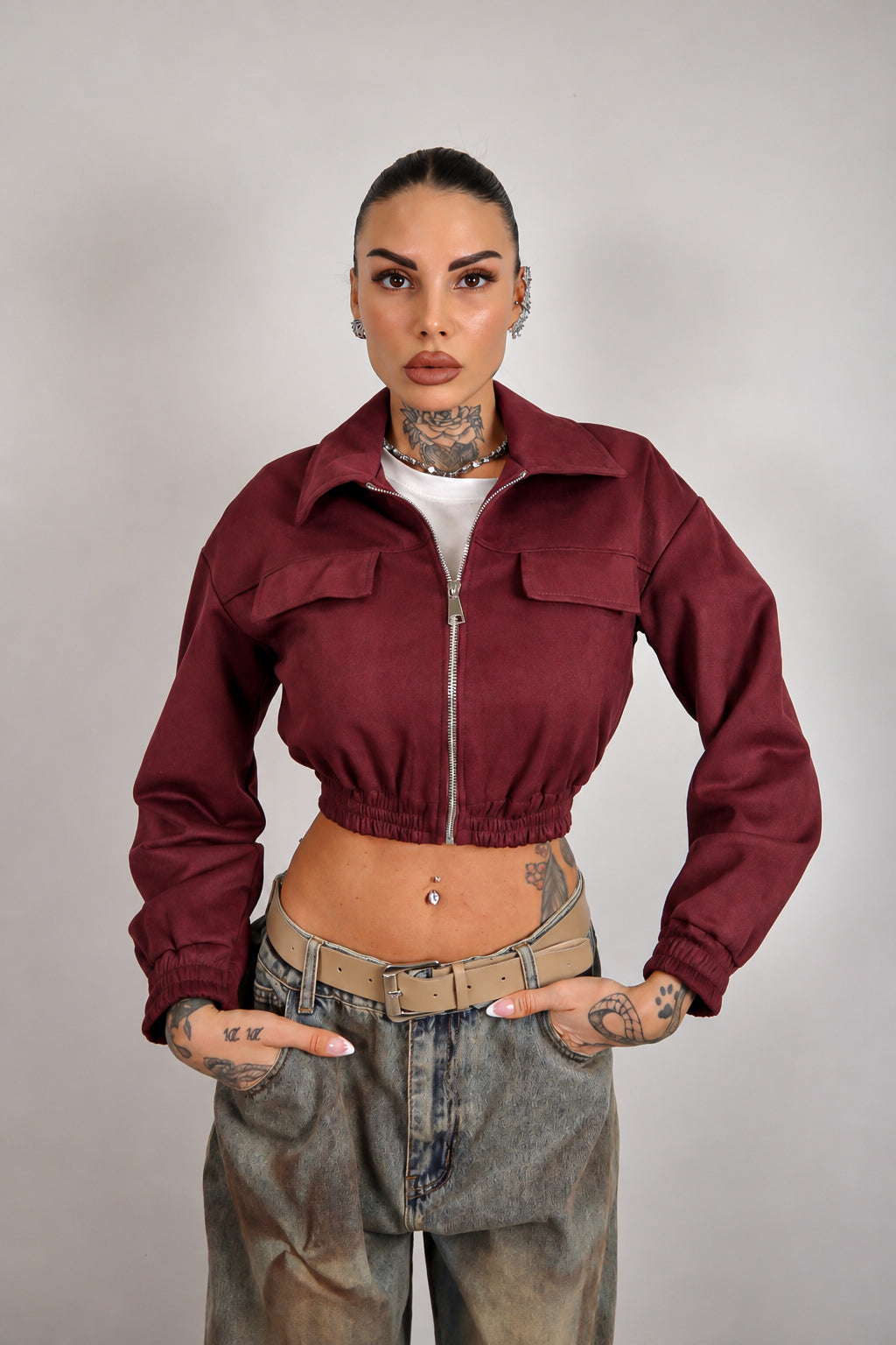 Bomber scamosciato Zahra - Bordeaux