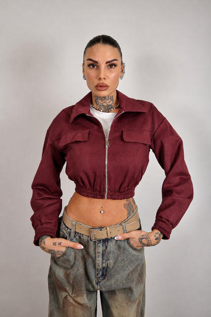 Bomber scamosciato Zahra - Bordeaux
