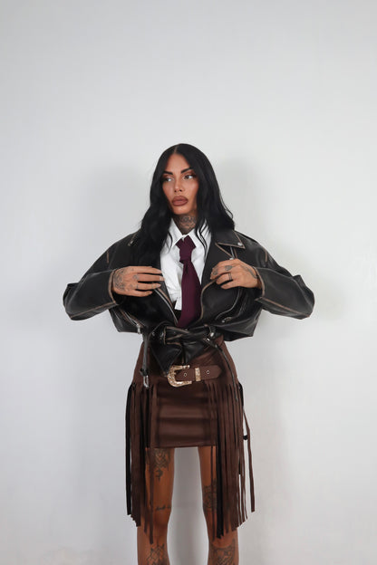 Camicia crop Cravatta