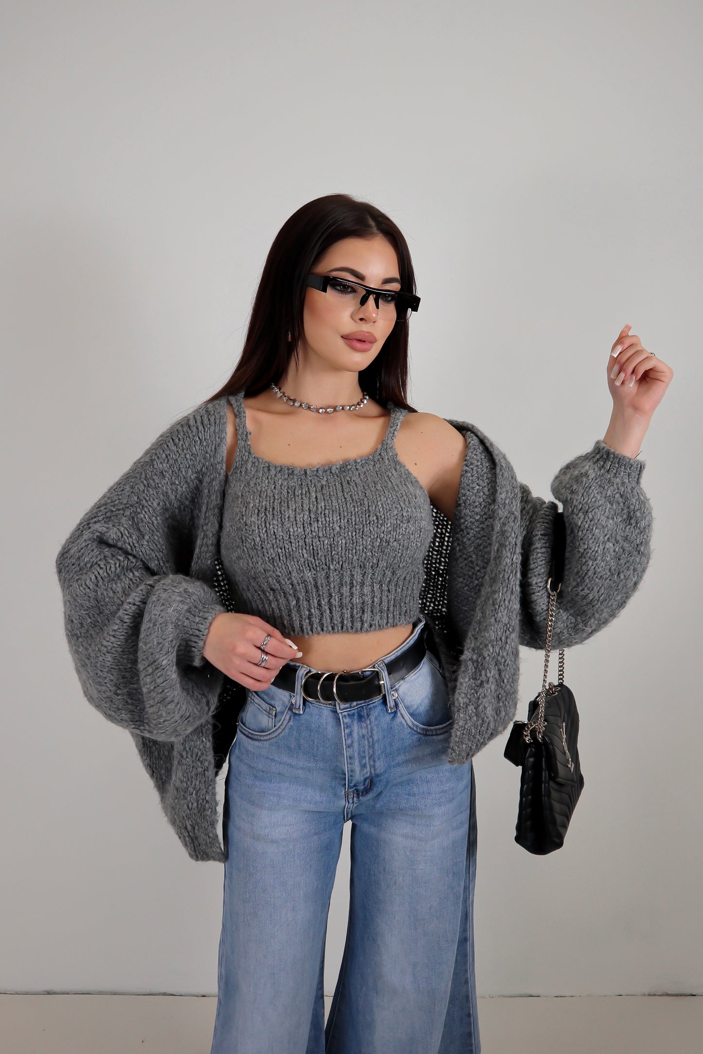 Set Cardigan Judy - Grigio