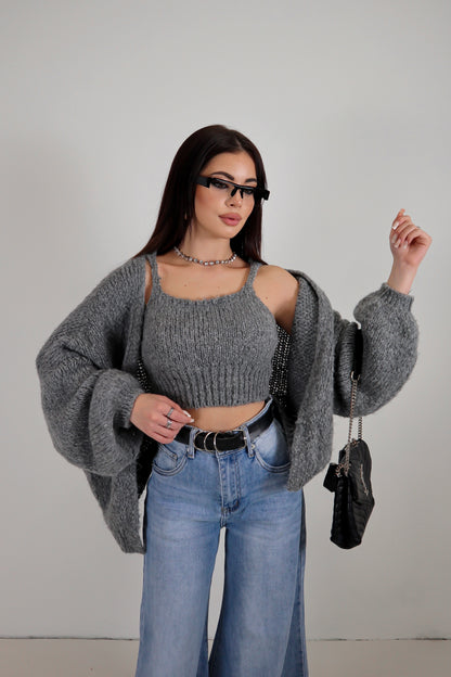 Set Cardigan Judy - Grigio