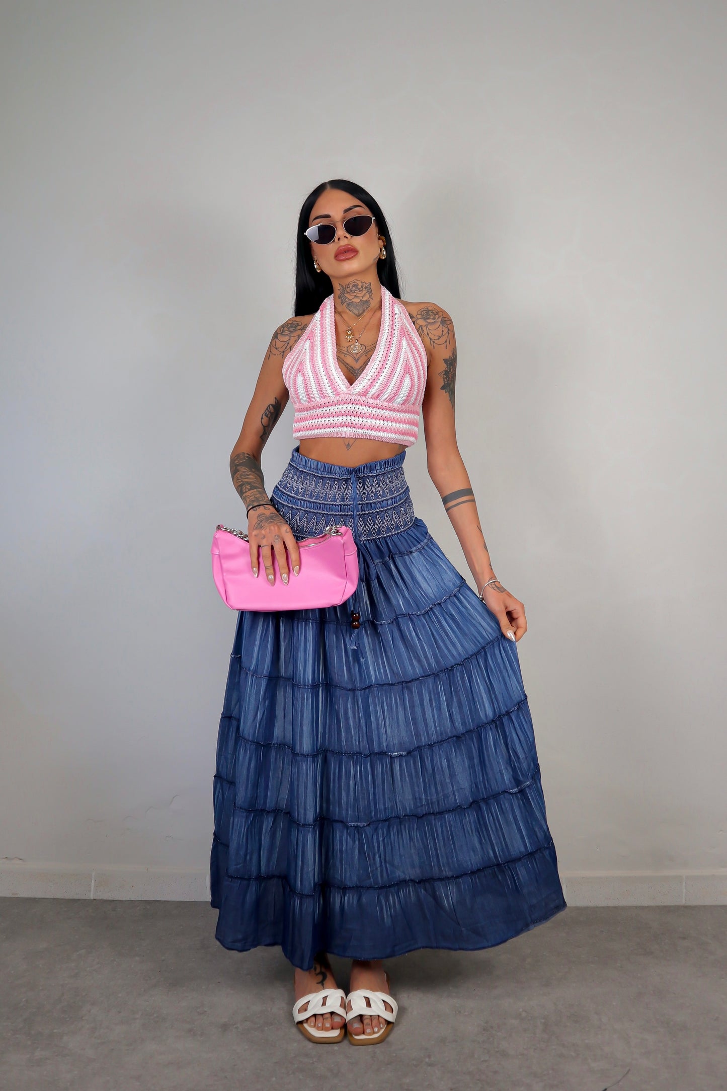 Top Crochet Selly - Baby Pink