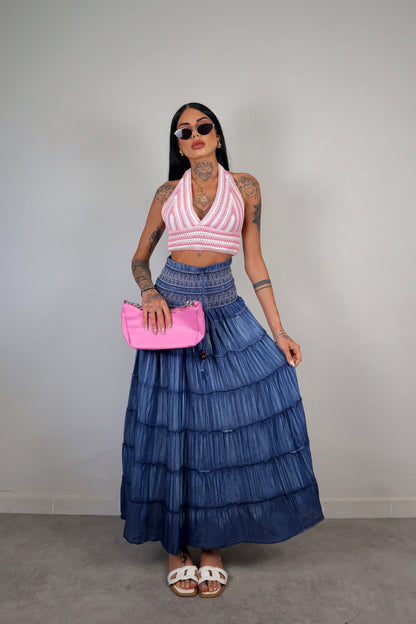 Top Crochet Selly - Baby Pink