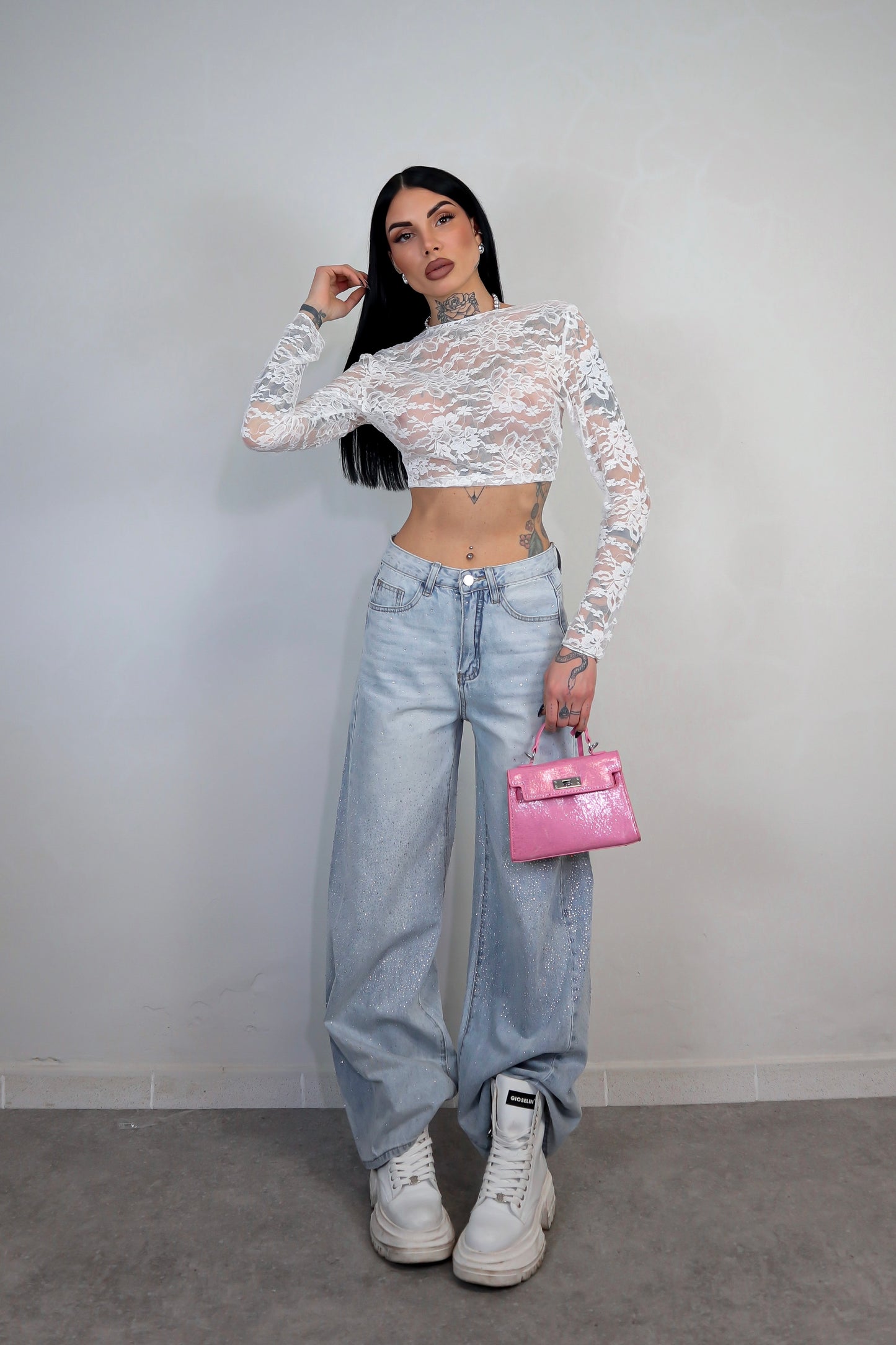 Top Coprispalle Pizzo - Bianco
