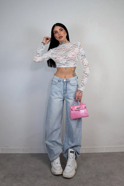 Top Coprispalle Pizzo - Bianco