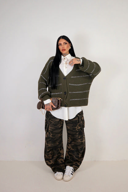 Cardigan over Brenda - Verde Militare