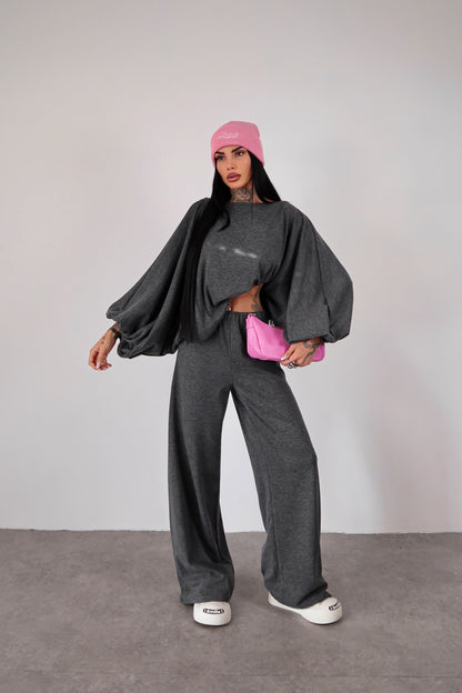 Completo in maglia Isadora - Grigio Piombo