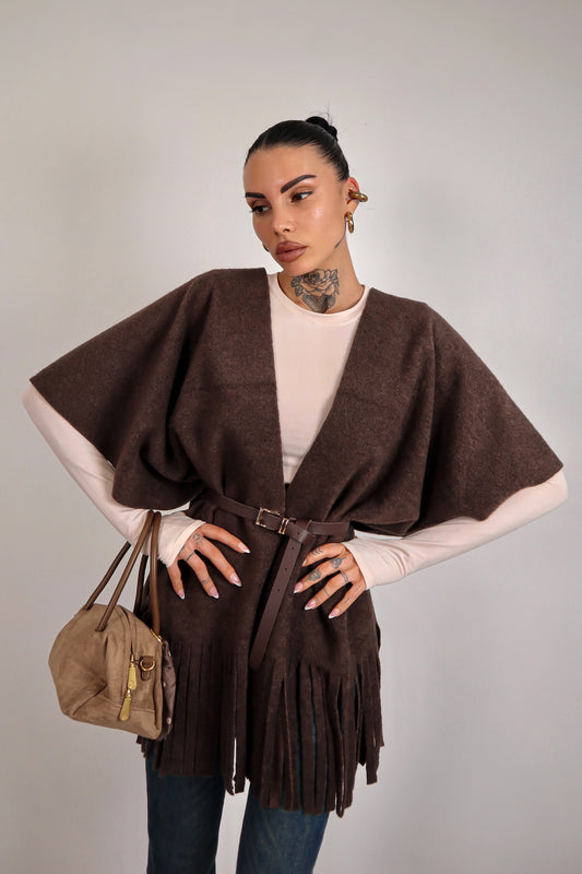 Poncho Indian - Marrone