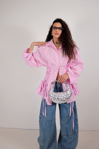 Camicia Stringhe - Rosa
