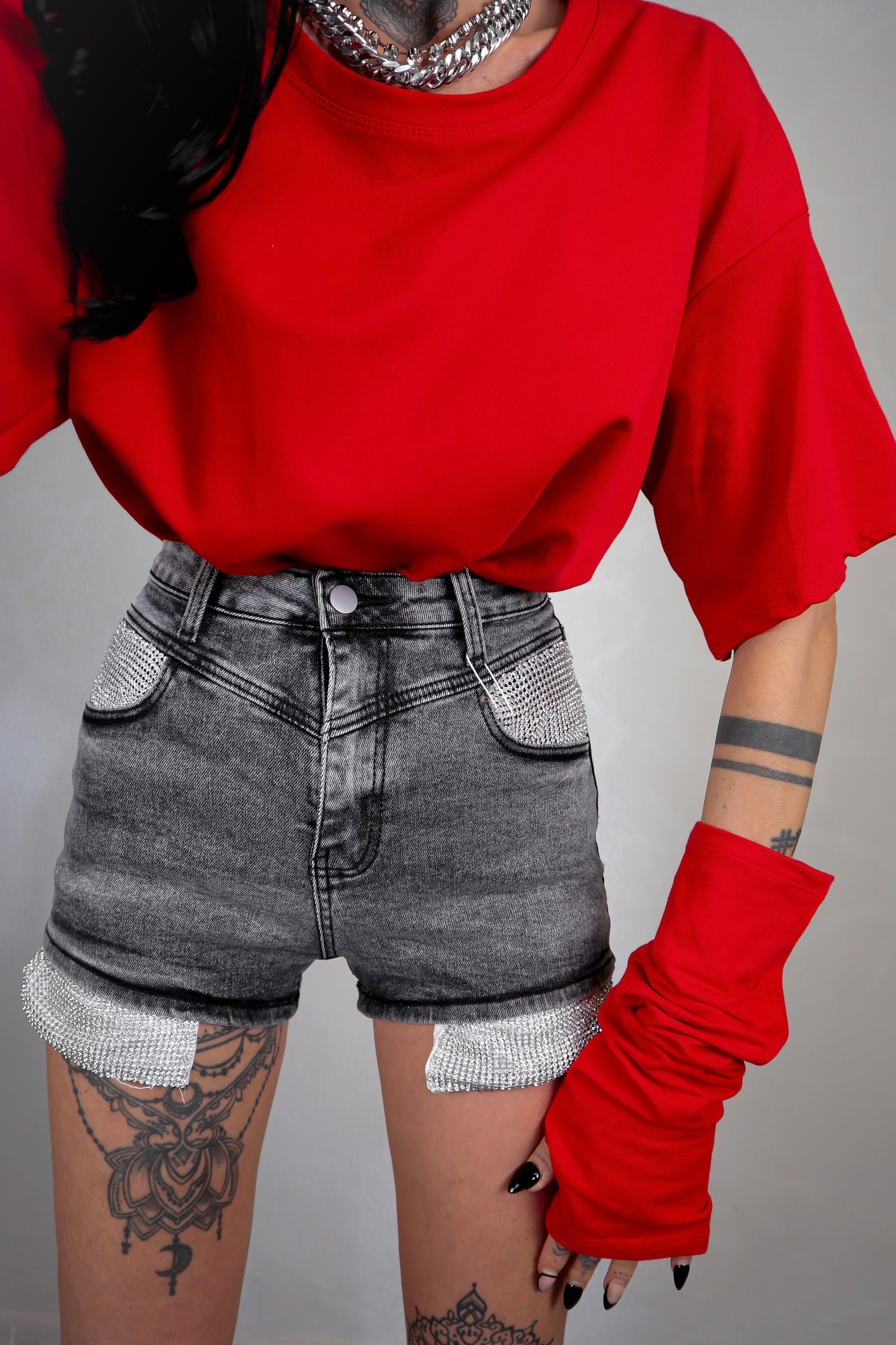 Shorts denim Shanty - Nero fumo