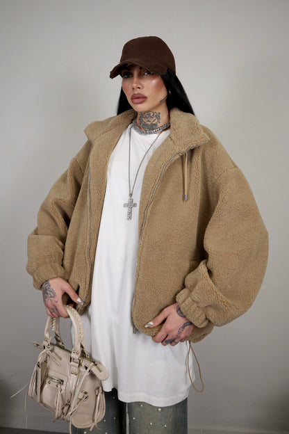 Bomber Teddy - Camel