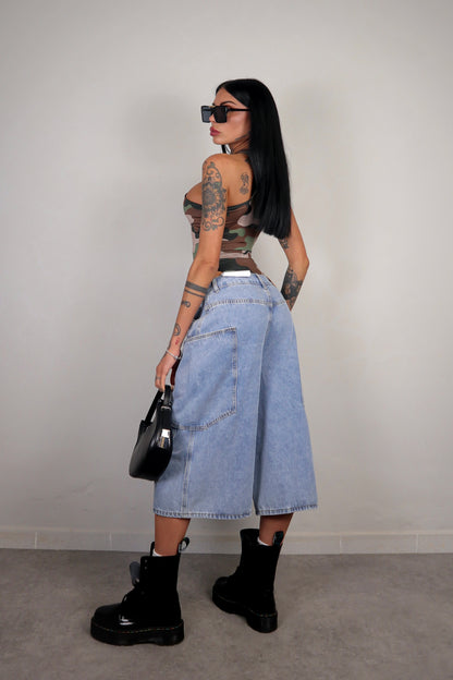 Bermuda Baggy - Denim Chiaro