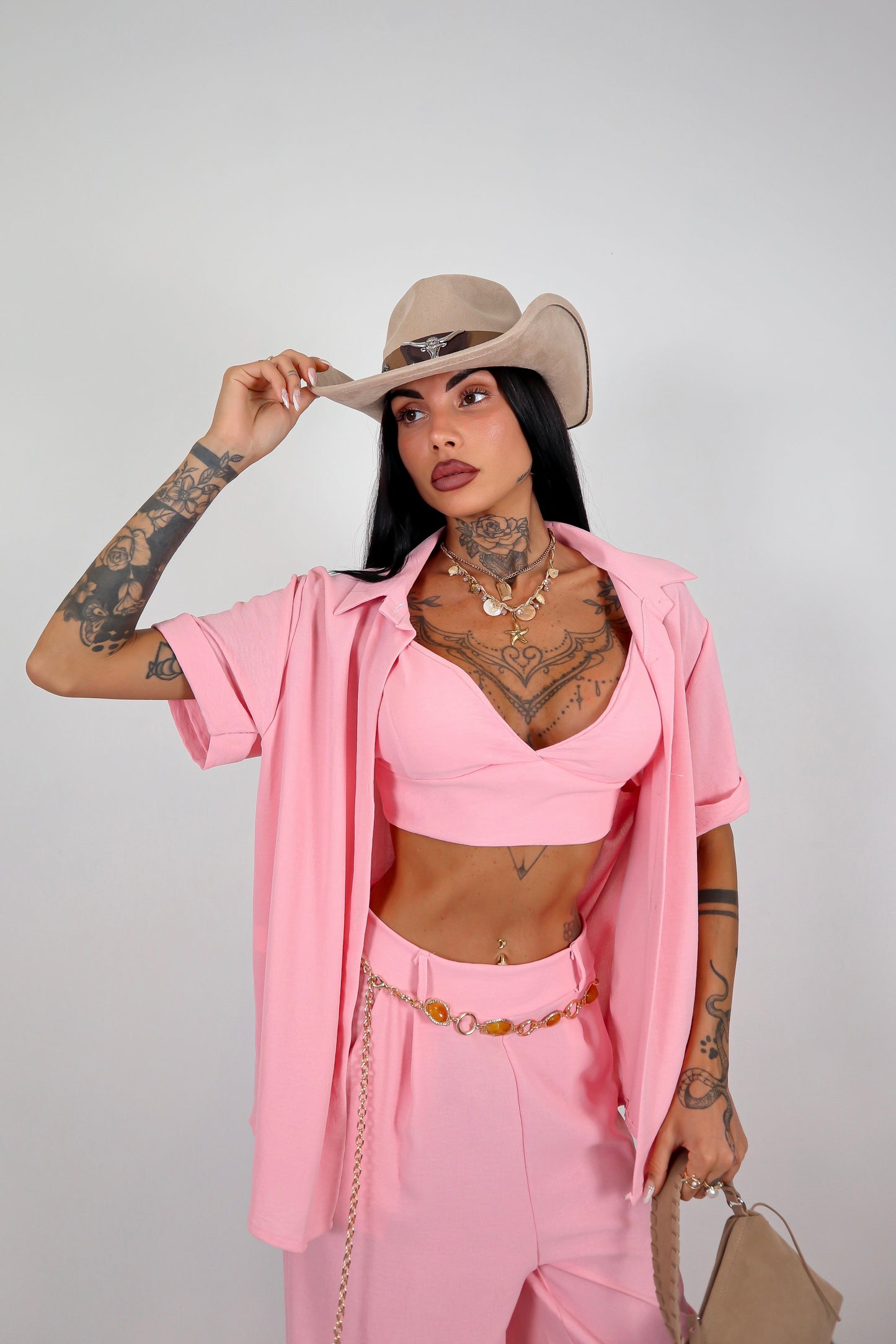 Completo tris Amanda - Rosa