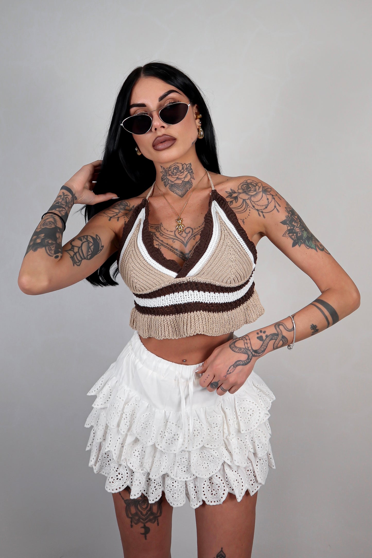 Top Crochet Selvy - Beige