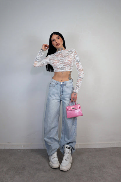 Jeans wide leg Brillo - Denim