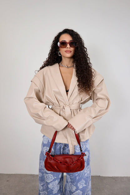 Giacca Ecopelle Mirabel - Beige