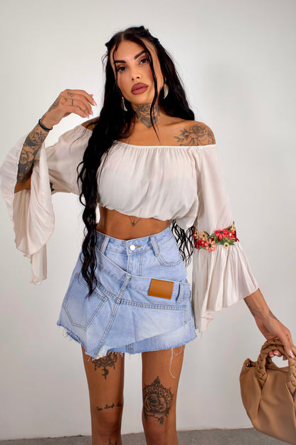 Gonna denim Patchwork