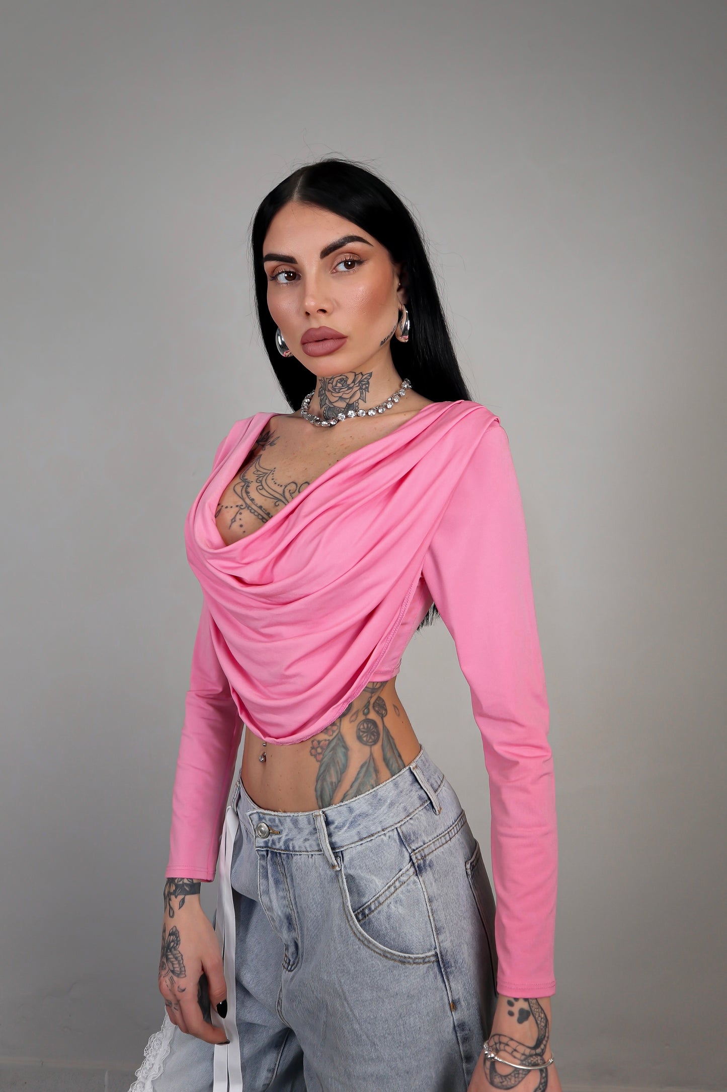 Maglia Crop Eliane - Rosa