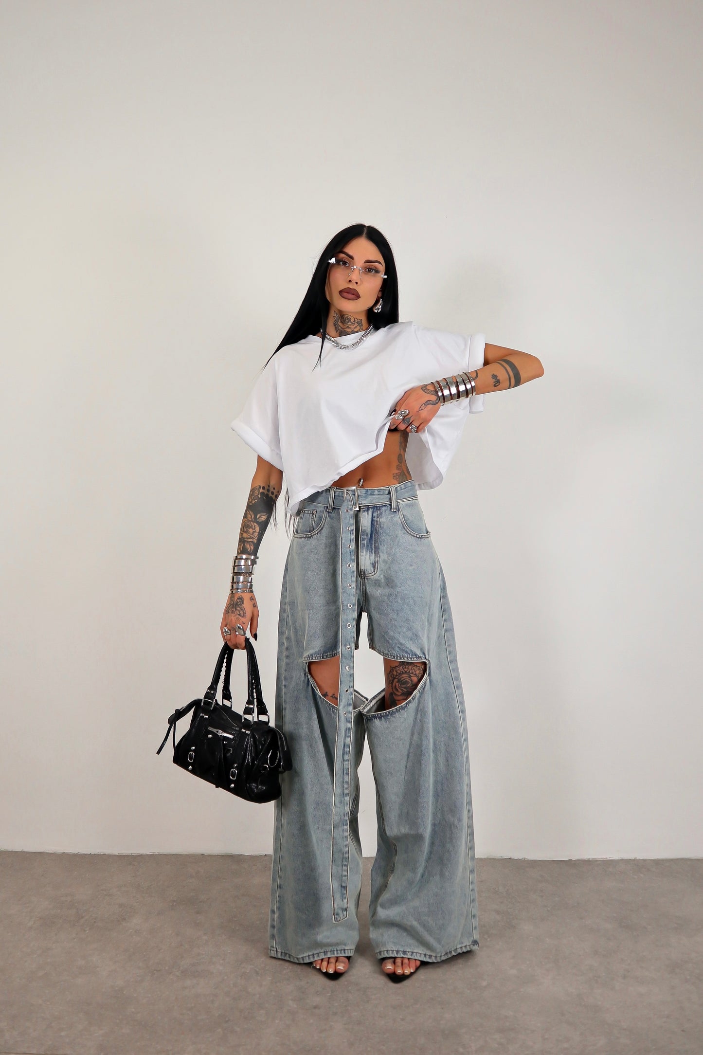 T-shirt crop Donut - Bianco