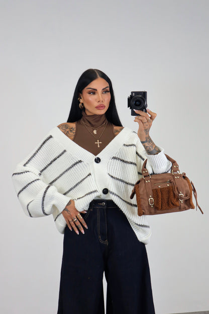 Cardigan over Brenda - Bianco