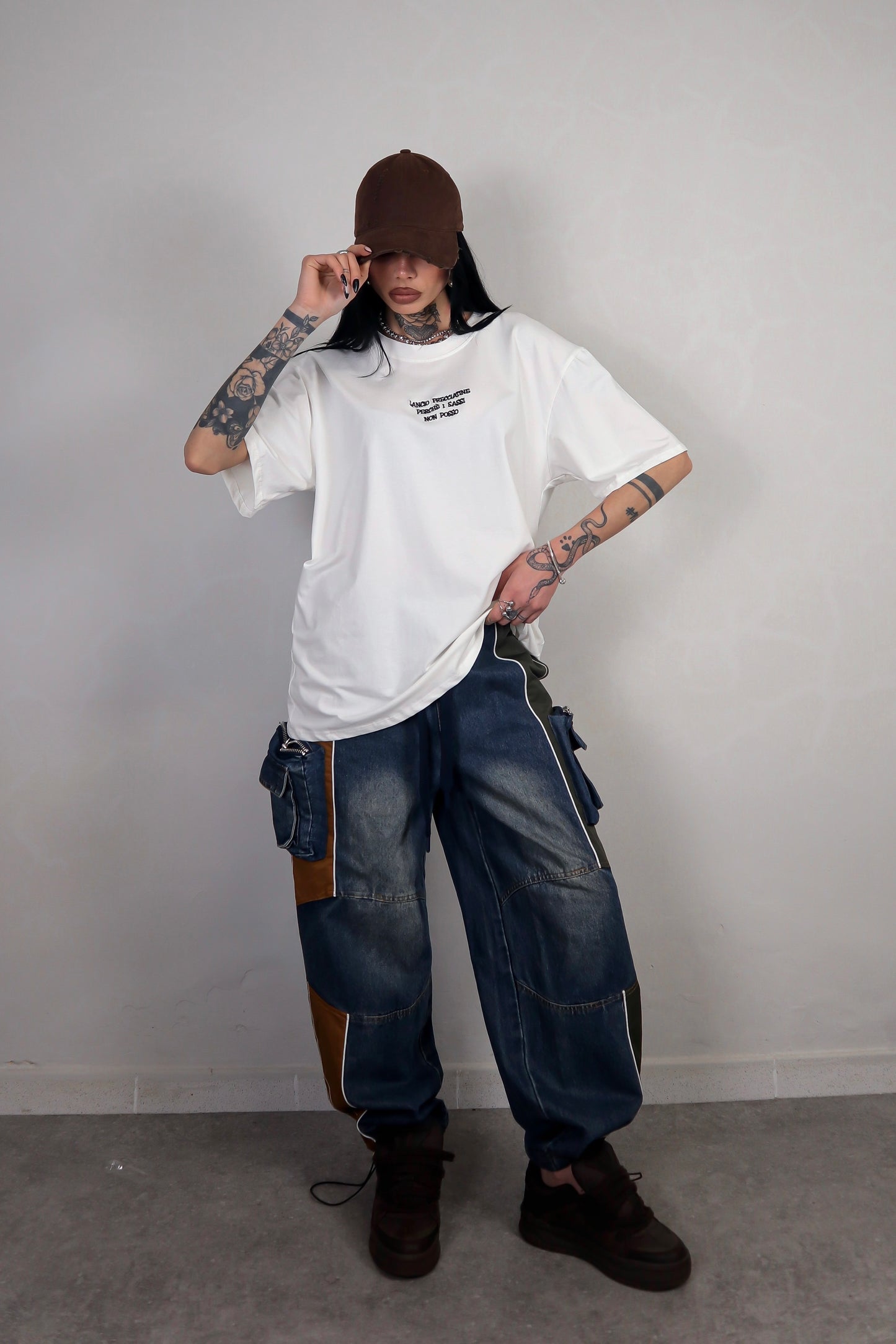 Pantalone Cargo Bicolor