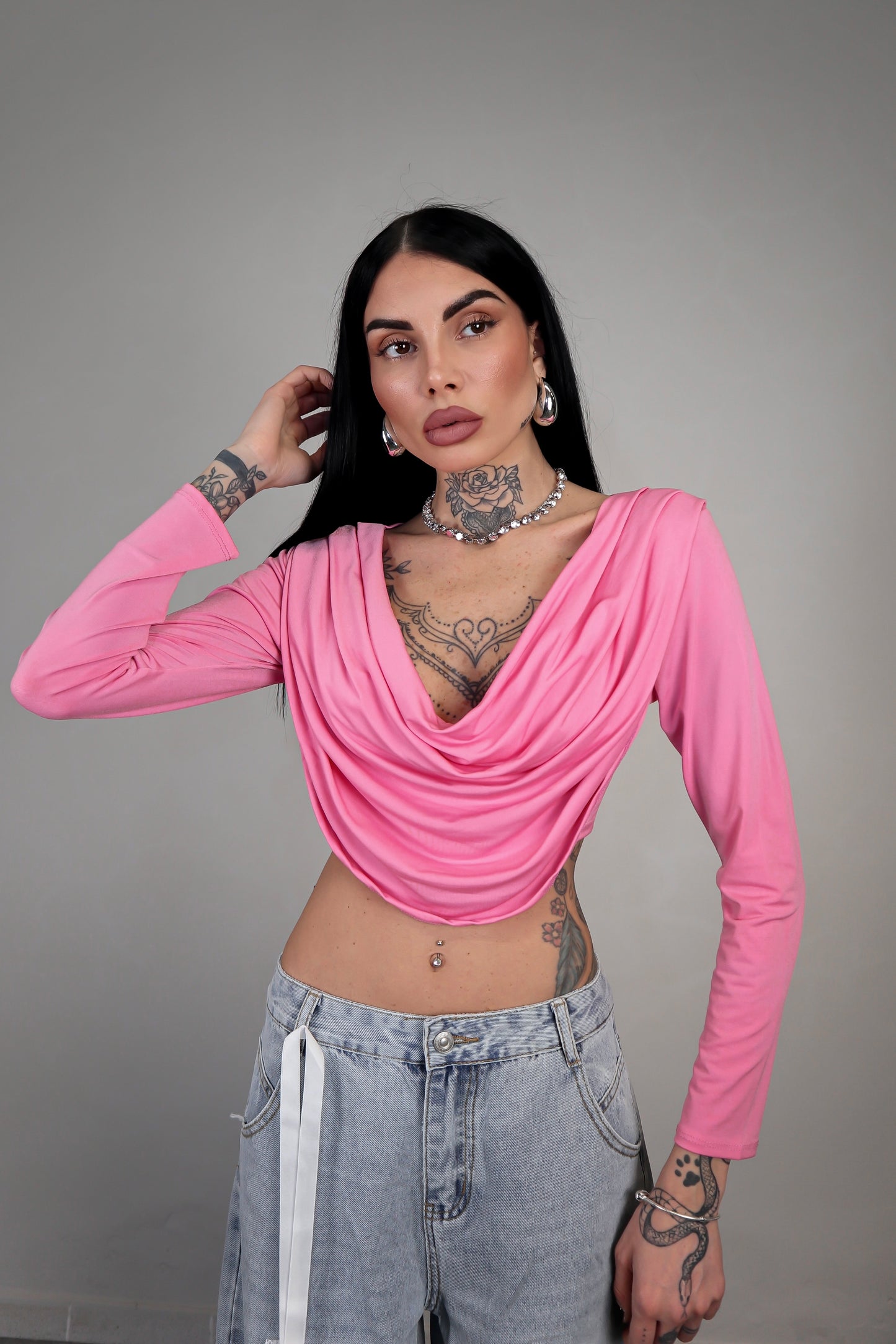 Maglia Crop Eliane - Rosa
