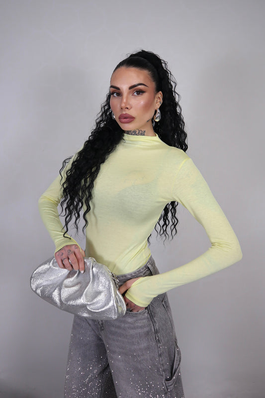 Body Velato Guantino - Giallo