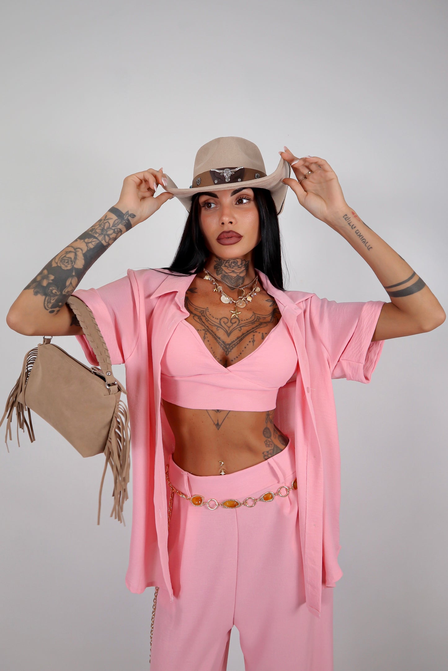 Completo tris Amanda - Rosa