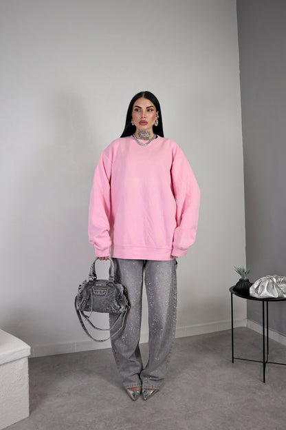 Felpa Unisex Oversize - Rosa