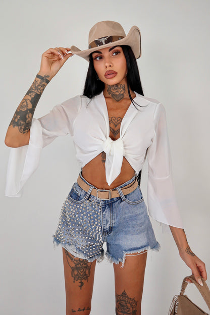 Shorts denim Borchie - Denim