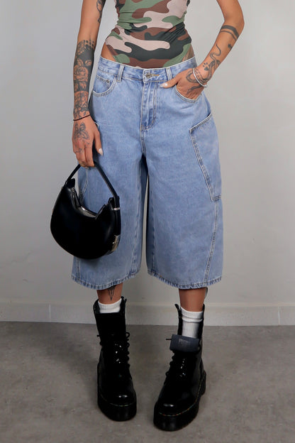 Bermuda Baggy - Denim Chiaro