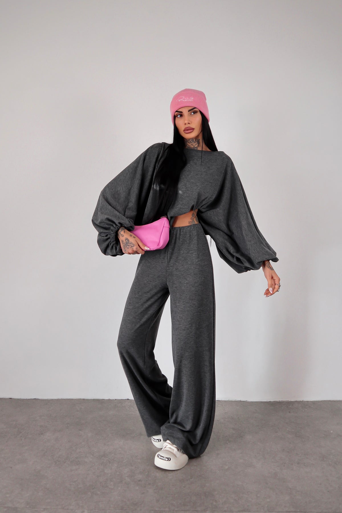 Completo in maglia Isadora - Grigio Piombo