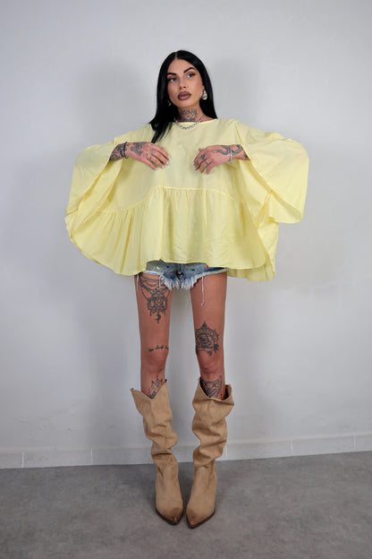 Blusa cotone Zahira - Giallo