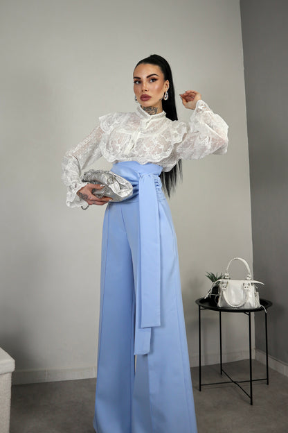 Pantalone Palazzo Jasmine - Azzurro